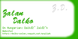 zalan dalko business card